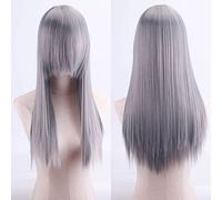 Halloween Fashion Christmas Party Dress Up Wig Cosplay Anime Wig High Temperature Silk Rose Net Colorful 60Cm Thickening Long Straight Hair Color:Zf60-8 Thickening