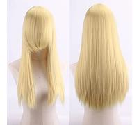Halloween Fashion Christmas Party Dress Up Wig Cosplay Anime Wig High Temperature Silk Rose Net Colorful 60Cm Thickening Long Straight Hair Color:Zf60-19 Thickening