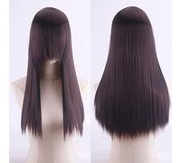 Halloween Fashion Christmas Party Dress Up Wig Cosplay Anime Wig High Temperature Silk Rose Net Colorful 60Cm Thickening Long Straight Hair Color:Zf60-11 Thickening