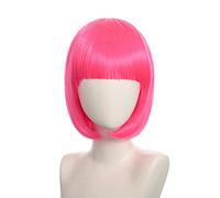 Halloween Fashion Christmas Party Dress Up Wig Cosplay Nightclub Show Bar Oblique Bangs Female Short Hair Pink Beige Blue Bobo Bobo Wig Color:K051-8
