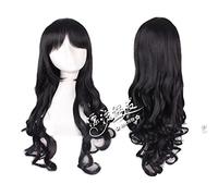 Halloween Fashion Christmas Party Dress Up Wig Cosplay Wig 70Cm Long Curly Hair Black Curly Hair Long Bangs H088-7