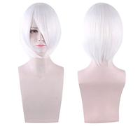 Halloween Fashion Christmas Party Dress Up Wig Cosplay Wig Short Hair Thickened Face Closed Face Short Hair Color Bobo Headgear Color:3021-23/White