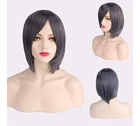 Halloween Fashion Christmas Party Dress Up Wig Cosplay Wig Short Hair Thickened Face Closed Face Short Hair Color Bobo Headgear Color:3021-01/Mixed Color