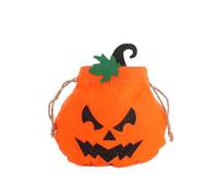 Halloween fieltro tratar bolsa hecha a mano calabaza caramelo regalo bolsa con cordón truco o invitación Halloween partido favores suministros