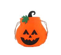 Halloween fieltro tratar bolsa hecha a mano calabaza caramelo regalo bolsa con cordón truco o invitación Halloween partido favores suministros