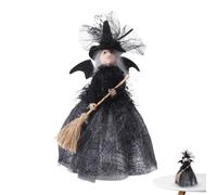 Halloween Figura Con Falda De De Araña Sombrero De Escoba