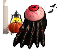 Halloween Flameless Candle - Spooky Eyeball Shaped Party Prop, 3.34in LED Tealight For Haunted House Ambiance, Flickering Gothic Decor Piece For Themed Events, Festive Accessory, Eerie Accent For Base