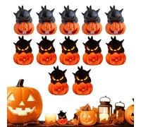 Halloween Flameless Candles | Pumpkin Flameless Candle Lights Set Of 12 - 2.76x2.95x3.94 Inche Flickering Lighting Lamp Battery Operated Decor For Indoor Outdoor Home Bedroom Living Dinner Birthday