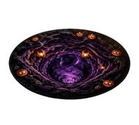 Halloween Floor Mat - Polyester Optical Illusion Rug 60x60cm Spooky Decor