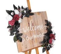 Halloween Flowers Party Sign Backdrop Garland With Skeleton And Eyeballs