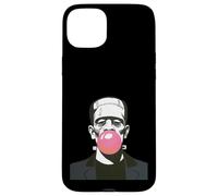 Halloween Frankenstein Monster Blowing Bubblegum Cicatriz Divertida Carcasa para iPhone 15 Plus