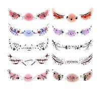 Halloween Freckle Stickers - 10 Pack Waterproof Face Decals | Glowing Temporary Face Stickers For Women Kids Cosplay Makeup Festivals Concerts Photoshoots And Holiday Events
