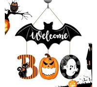 Halloween frontdoorSign | Wooden frontdoorDecorations | Ensuring A Sturdy, Deformation-free Structure For Long-term Use. Its Lasting Material Works Reliably For Seasonal frontdoorDecorating, Mai