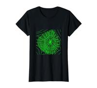 Halloween Fun Gothic Punk Spooky Spiderweb telaraña Verde Camiseta gráfica económica, Mujer, Negro, XL