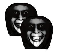 Halloween Funny Auto Headrest - 28 cm Car Headrest Protector - Vehicle Accessories Interior Decor Poliéster Material Transpirable Soft Washable Cover for Suvs Trucks Sedans Scooters Road Trips Daily