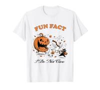 Halloween Funny Fun Dato I Do Not Care Evil Pumpkin & Ghouls Camiseta