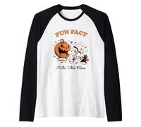 Halloween Funny Fun Dato I Do Not Care Evil Pumpkin & Ghouls Camiseta Manga Raglan