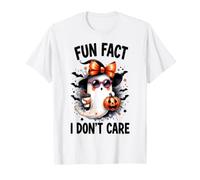 Halloween Funny Fun Dato I Do Not Care Ghost con Gafas de Sol Camiseta