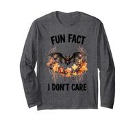 Halloween Funny Fun Dato I Do Not Care Vampire Bat Manga Larga