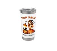 Halloween Funny Fun Dato I Do Not Cute Pin Up Mujer y Gato Vaso térmico de acero inoxidable de doble pared
