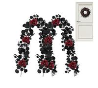 Halloween Garland | 2 Pieces Realistic Gothic Long Black Indoor Outdoor