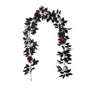 Halloween Garland for Tree - Fake Black Leaves Floral Decoration