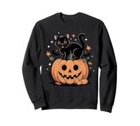 Halloween Gato Negro Calabaza Jack O Lantern Lindo Espeluznante Sudadera