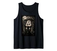 Halloween Gato Selfie Miedo Alien Secuestro Gatos OVNI Volar Camiseta sin Mangas