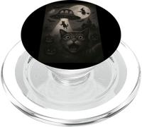 Halloween Gato Selfie Noche Espeluznante Alien Secuestro Gatos OVNI PopSockets PopGrip para MagSafe