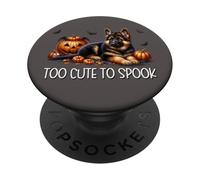 Halloween German Shepherd Puppy Is Too Cute To Spook PopSockets PopGrip Adhesivo