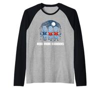 Halloween Ghost Bibliotecario Profesor Libro Lectura Groovy Spooky Camiseta Manga Raglan