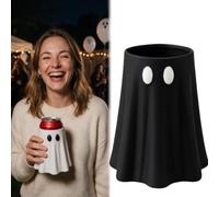 Halloween Ghost Can Sleeve Holder, Cute Ghost Shaped Insulated Drink Can Holder for 12oz Std,12oz Slim,8.4oz,16oz Cans, Universal Fit Replaceable Cans Holders for Party,Homes Bar Decor