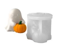 Halloween Ghost Candle Mold - 3D Pumpkin Silicone Mold | DI Y 3D Resin Мold For Candle Making, Easy Release Non-Stick Maker Wax, Clay, Cement, Desserts,Epoxy Casting Molds