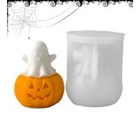Halloween Ghost Candle Mold - 3D Pumpkin Silicone Mold | DI Y 3D Resin Мold For Candle Making, Easy Release Non-Stick Maker Wax, Clay, Cement, Desserts,Epoxy Casting Molds