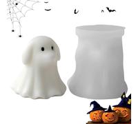Halloween Ghost Candle Silicone Mold, 3D Epoxy Resin Mould, Flexible Non-Stick Design, Heat-Resistant Tool, Cute Crafting Mold for Making Candles Soap Chocolate Cake Decorations