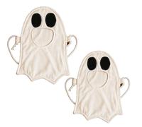 Halloween Ghost Candy Bag, Cute Ghost Pattern Shoulder Bag for Trick-or-Treating Party and Halloween Party (2 sets)