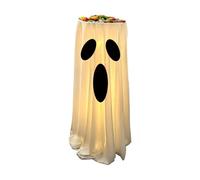 Halloween Ghost Candy Bowl Stand | Halloween Decor with LED Light | Indoor Holiday Decor | for Homeowners Renters Women Men Yard Patio Courtyard Garden Home Apartment Office