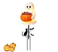 Halloween Ghost Candy Holder Garden Stake, Ghost Candy Bowl (1pc)