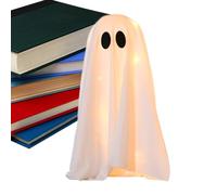 Halloween Ghost Decor, Light Up Tabletop Ghost Ornament, Battery Powered & Eye Catching Design, Spooky Led Decoration Piece for Indoor Birthday Party, Bedroom, Haunted Setup, Centerpiece, Photo Booth