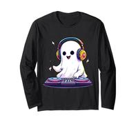Halloween Ghost DJ EDM Music Party Spooky Season Boo Rave Manga Larga