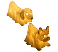 Halloween Ghost Dog Light, Led Night Lights, Resin Figurine, Cute Halloween Decor Material Perfect for Desktop, Fireplace, Tabletop, Mantel, Bookshelf, Holiday Decor for Kids and Adults