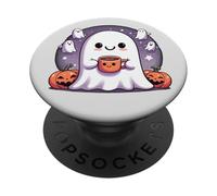 Halloween Ghost Drinking Coffee,Cute Fall Ghost Coffee Mug PopSockets PopGrip Adhesivo