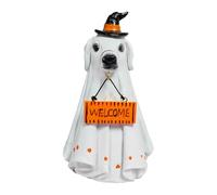 Halloween Ghost Figurine, Spooky Resin Animal Statue, 2-Pack Creepy Decorative Ornaments for Table Centerpieces, Mantel Displays, Haunted House Walkway Porch Patio Window Camping Halloween Setup