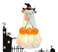 Halloween Ghost Figurine, Spooky Resin Ghosts Animal Statue, Table Centerpieces Decorative Halloween Ornaments for Mantel, Haunted House, Walkway, Porch, Window, Camping, Indoor, Outdoor Setup