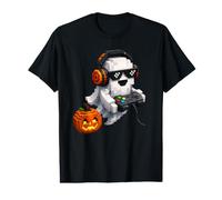 Halloween Ghost Funny Gamer Pixel Video Gaming Men Women Camiseta gráfica económica