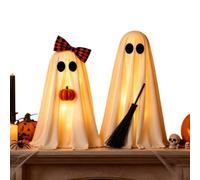 Halloween Ghost | Funny Spooky LED Lights With Broom Pumpkin | Cute Ghost H