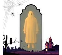 Halloween Ghost Mirror, Spooky Indoor Decoration, 11.82 Inches Haunted Reflection Prop, Horror Wall Accent, Scary Party Ornament, Creepy Display Piece for Entrance, Porch, Dorm, Balcony, Garden