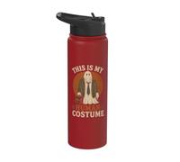 Halloween Ghost Office Este es mi disfraz humano para Halloween Stainless Steel Insulated Water Bottle