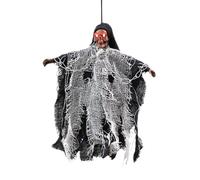 Halloween Ghost Ornament, Chain Hanging Ghost Decoration, Realistic Floating Design, Weather Resistant Fabric for Outdoor Indoor Decor Yard Garden Tree Party Patio, 1 Piece
