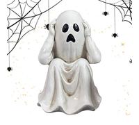 Halloween Ghost Ornament - Ghost Figure | Ghosts Statue | Halloween Decorations | Spooky Sculpture Decoration with Funny Face Expression For Fall Home Fireplace Garden Indoor Kitchen Party